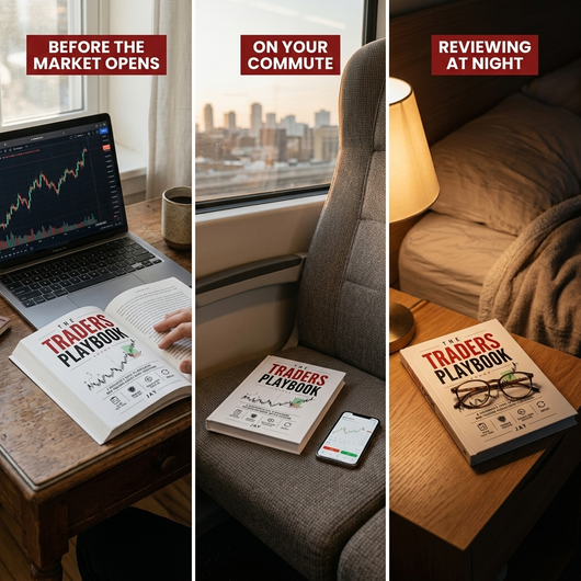 Before the market opens, on your commute, reviewing at night